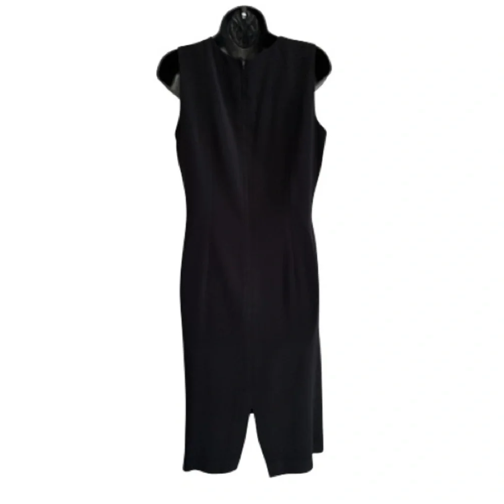 Maggy London Black Sleeveless Midi Sheath Dress Size 8